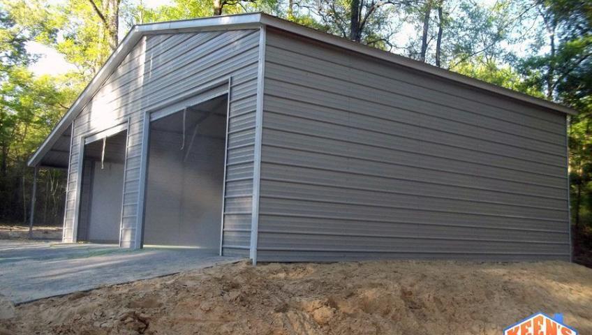 Detached 2-Car Garage With Lean-To