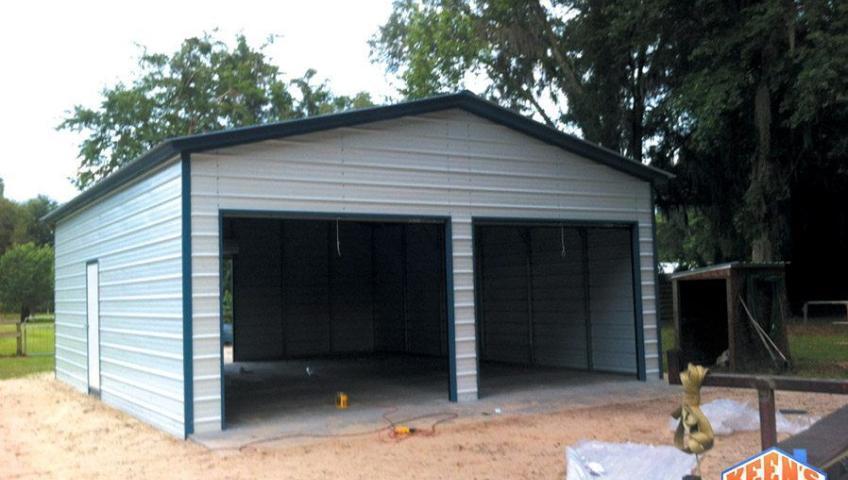 2 Door Steel Garage With Rollup Doors