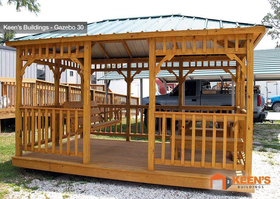 Keens-Building-Gazebo-30-11X16-With-Table-And-Swing