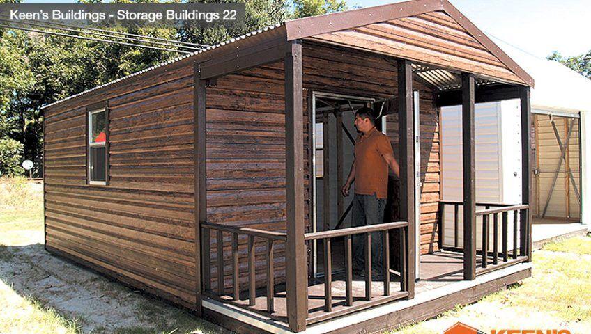 12X16 Shed Converted Into Tiny Home With Porch