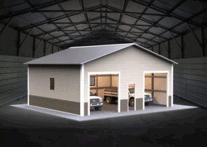 Metal Garage Rendering
