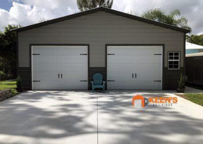 Custom Metal Two Car Garage