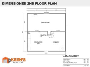 Metal Barndominium Dimensioned 2Nd Floor Plan U