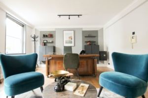 Home Office Design With Client Seating