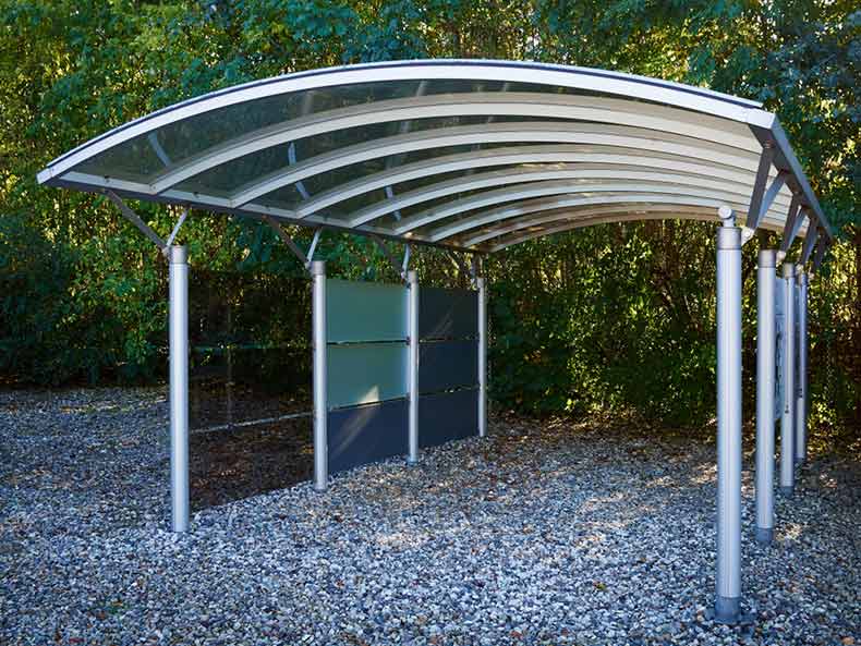 Modern Carport On Gravel