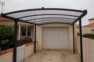 Carport Outside A Garage