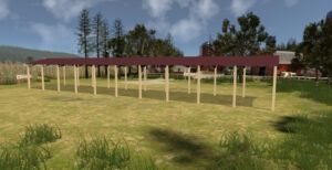 24' x 120' x 14' Open Pole Barn Installed