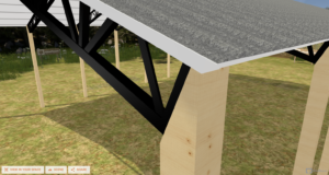 50' x 90' x 16' Open Pole Barn Installed