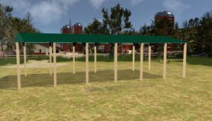 24' x 60' x 14' Open Pole Barn Installed