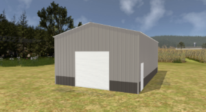 24' x 30' x 14' Enclosed Pole Barn Installed