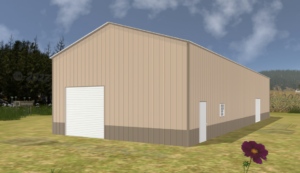 30' x 70' x 14' Enclosed Pole Barn Installed