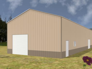 30' x 70' x 12' Enclosed Pole Barn Installed