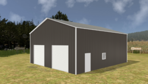 34' x 60' x 14' Enclosed Pole Barn Installed